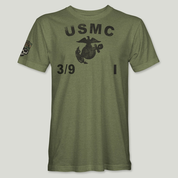 USMC Guidon 3rd Bn 9th Marines V39 Tee (Black)
