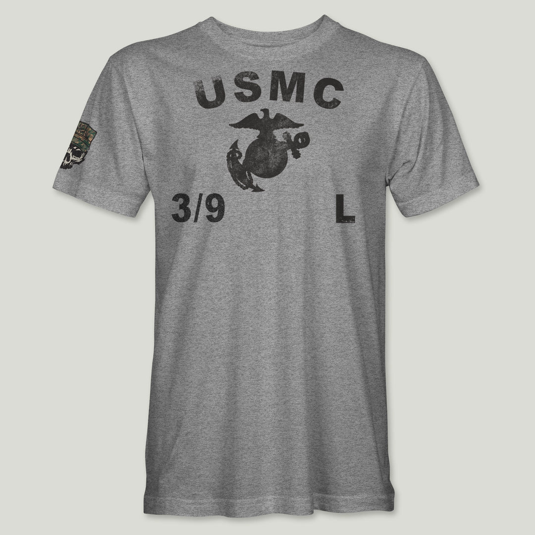 USMC Guidon 3rd Bn 9th Marines V39 Tee (Black)