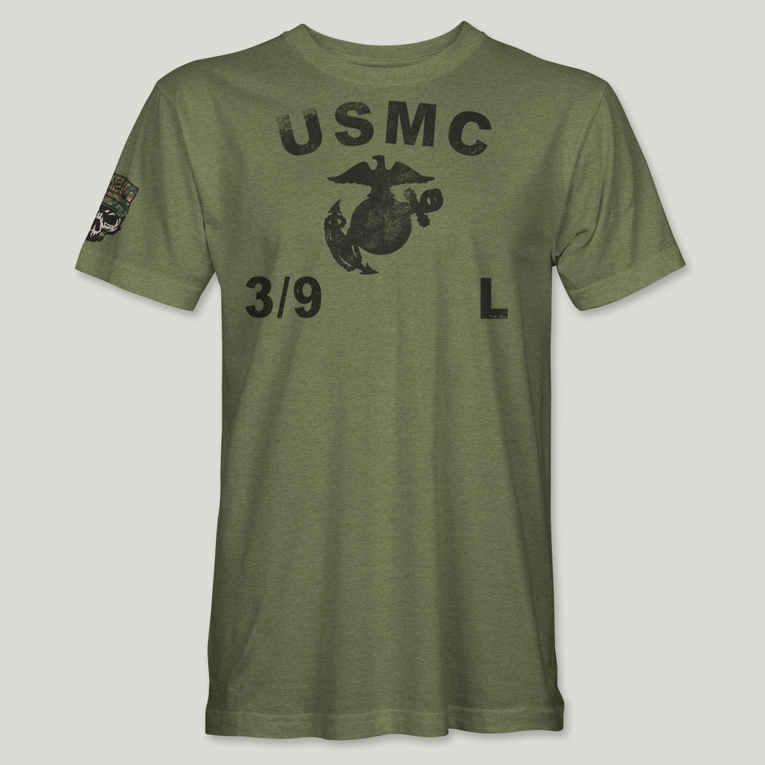 USMC Guidon 3rd Bn 9th Marines V39 Tee (Black)
