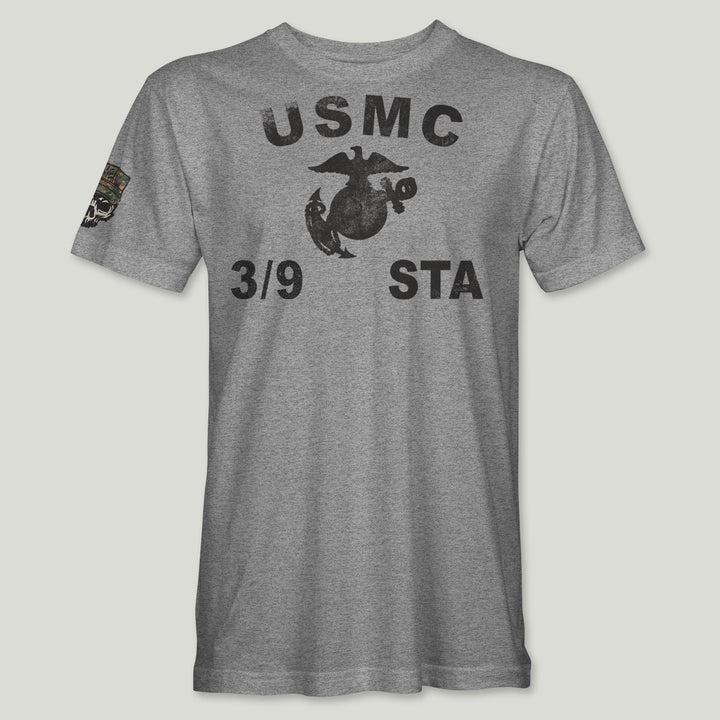 USMC Guidon 3rd Bn 9th Marines V39 Tee (Black)