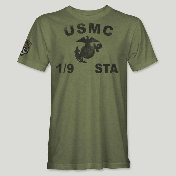 USMC Guidon 3rd Bn 9th Marines V39 Tee (Black)