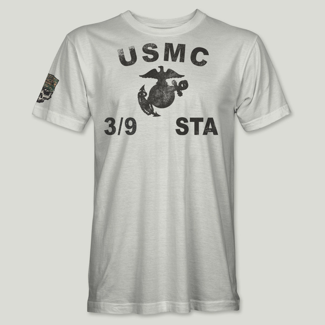 USMC Guidon 3rd Bn 9th Marines V39 Tee (Black)