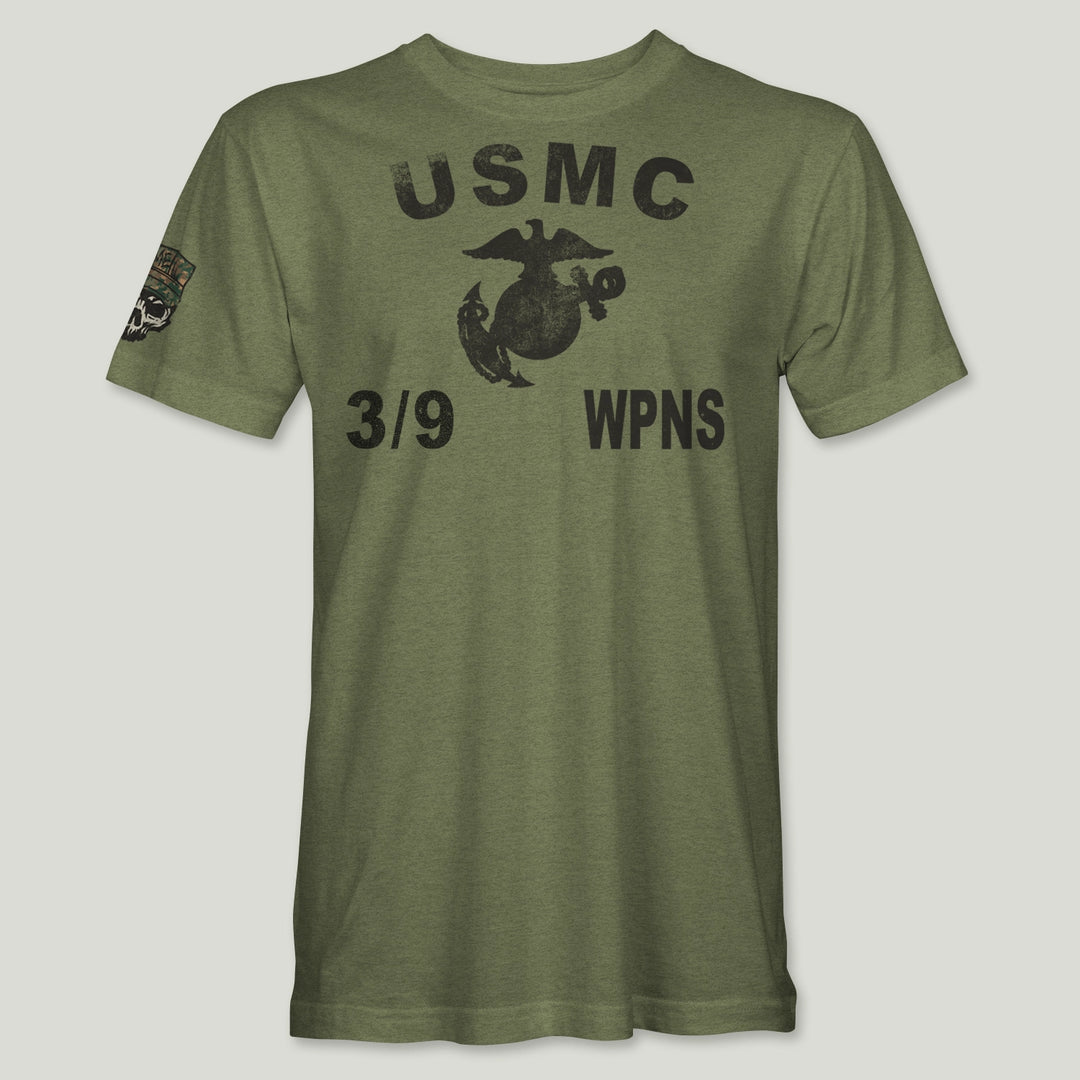 USMC Guidon 3rd Bn 9th Marines V39 Tee (Black)
