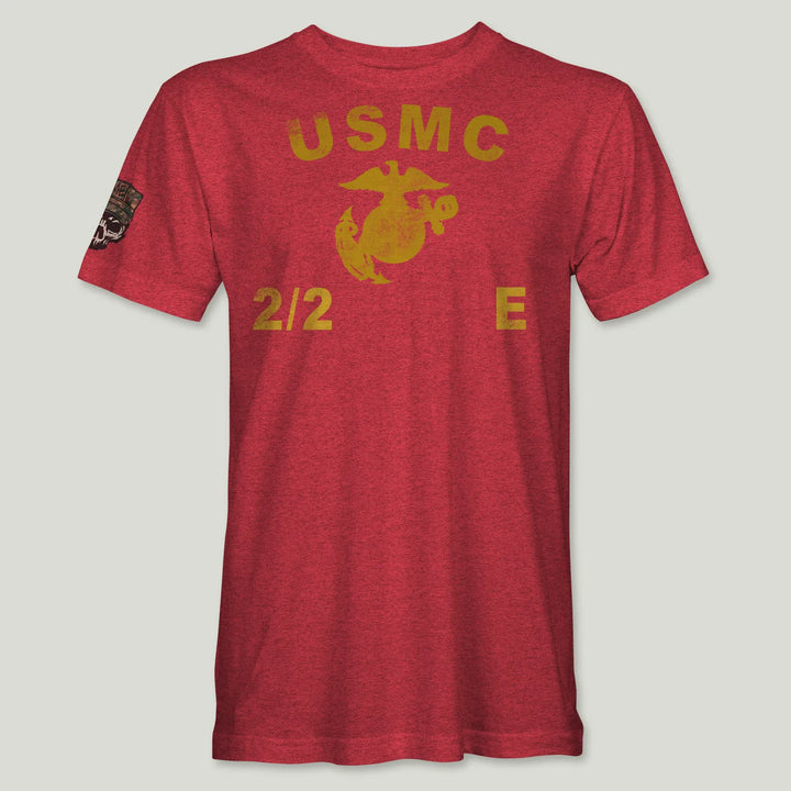 USMC Guidon 2nd Bn 2nd Marines V22 Tee (Gold)